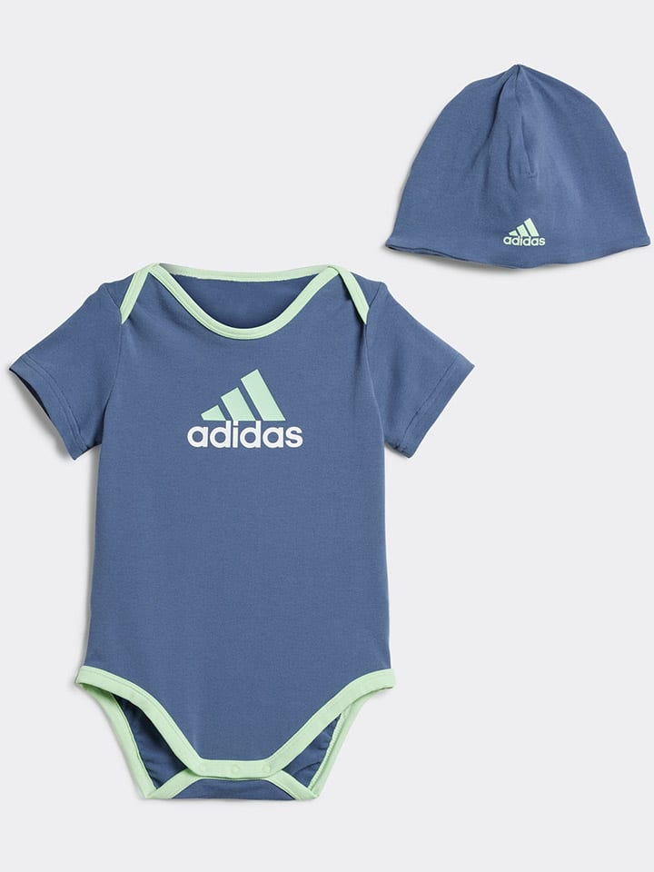 adidas 2tlg. Outfit in Dunkelblau Grun gunstig kaufen limango
