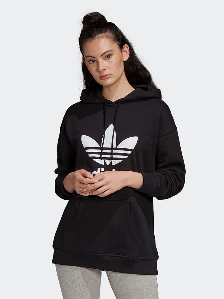 Black hoodie womens adidas deals