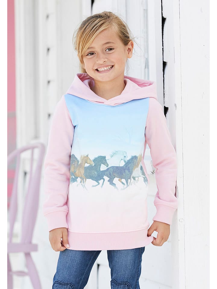 Hoodie in Rosa/ Bunt