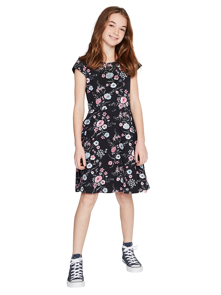 Kleid in Schwarz/ Bunt