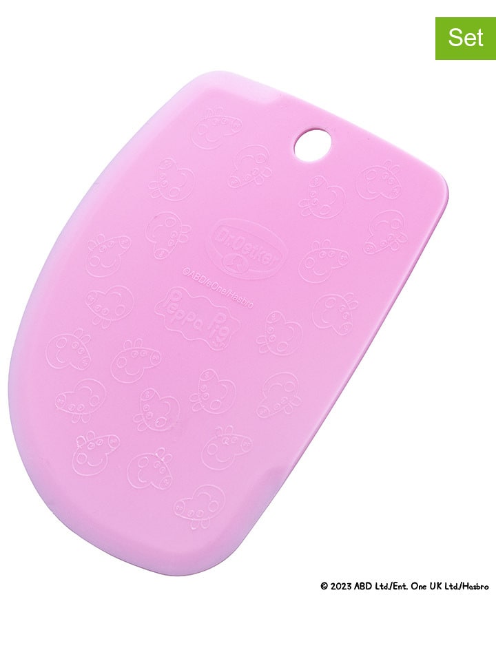 Skrobaczki (2 szt.) "Peppa" w kolorze jasnoróżowym do ciasta - dł. 21 cm
