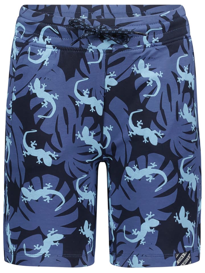 Sweatshorts in Dunkelblau/ Schwarz