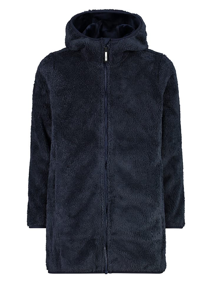 Parka pluszowa w kolorze granatowym