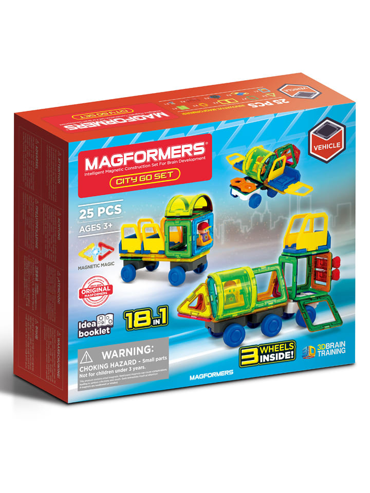 25-częściowy zestaw magnetyczny "City Go Set" - 3+