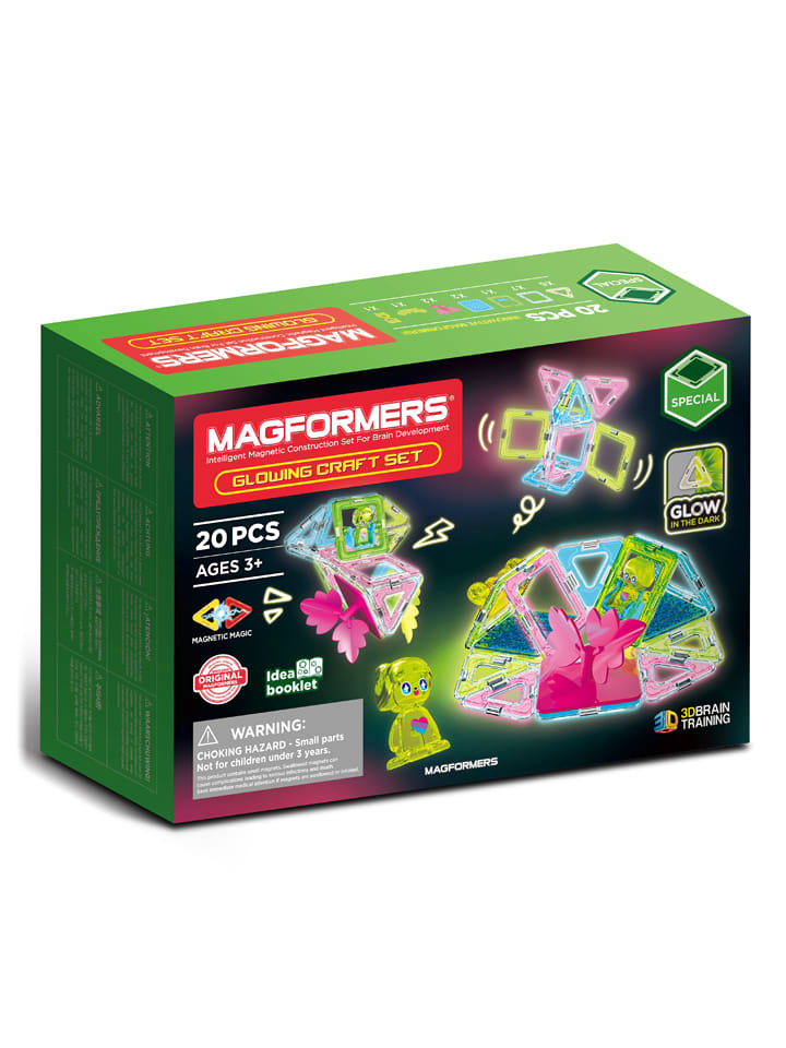 20-częściowy zestaw magnetyczny "Glowing Craft Set" - 3+