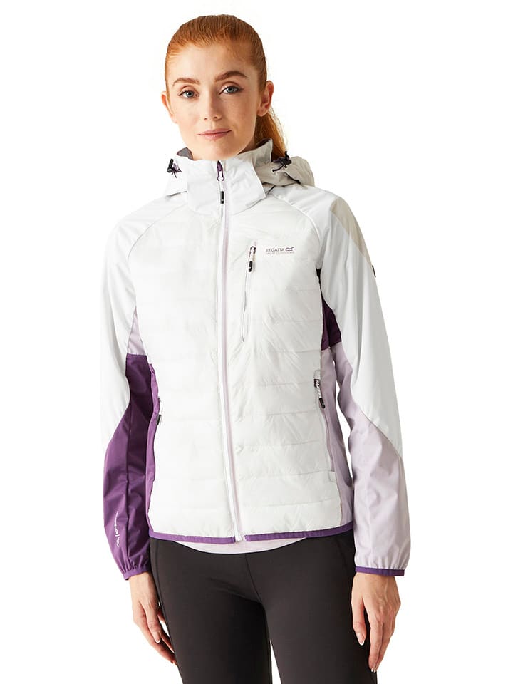 Hybride jas "Andreson Pro" wit/paars