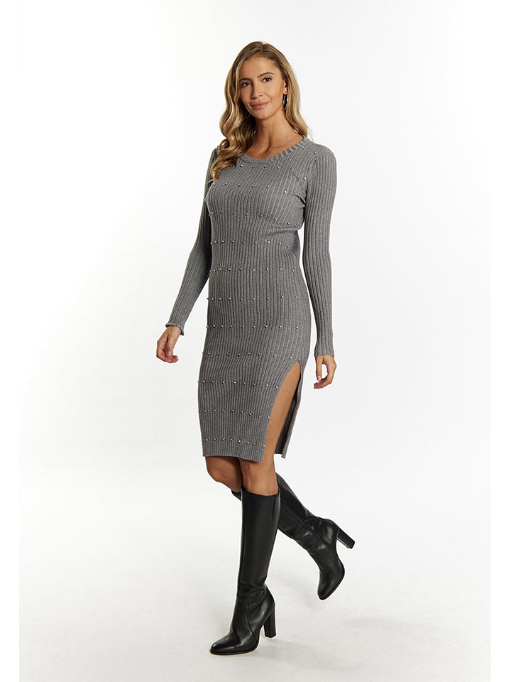 Strickkleid in Grau