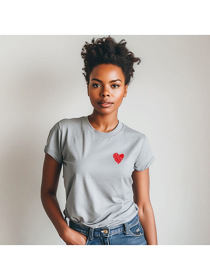 Shirt "Little Heart" in Grau