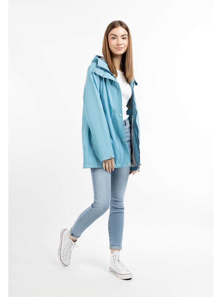Regenjacke in Hellblau