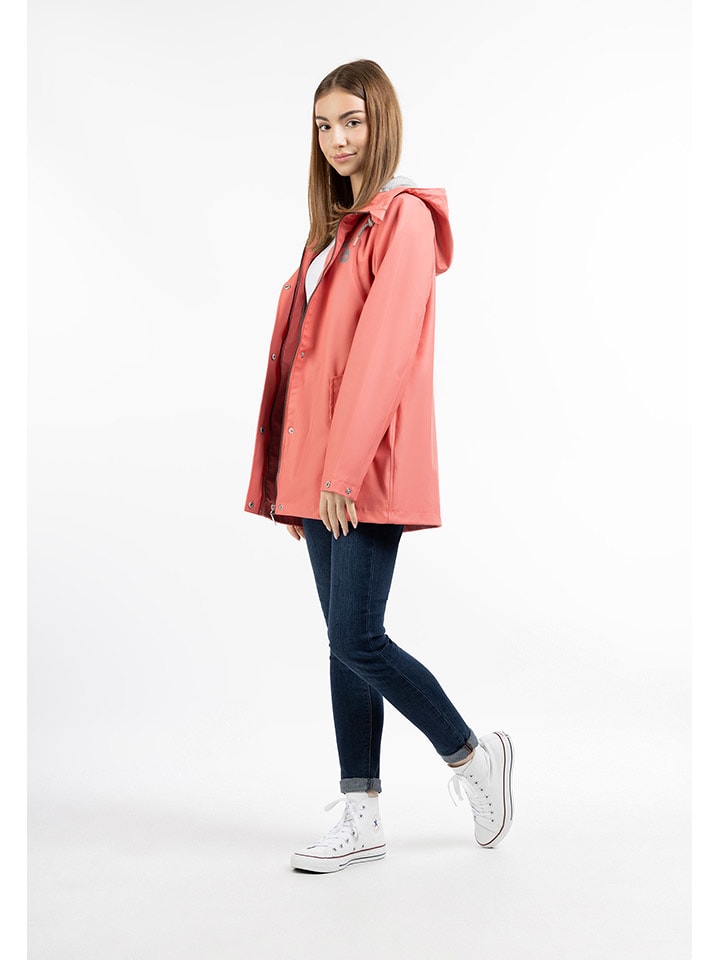Regenjacke in Koralle