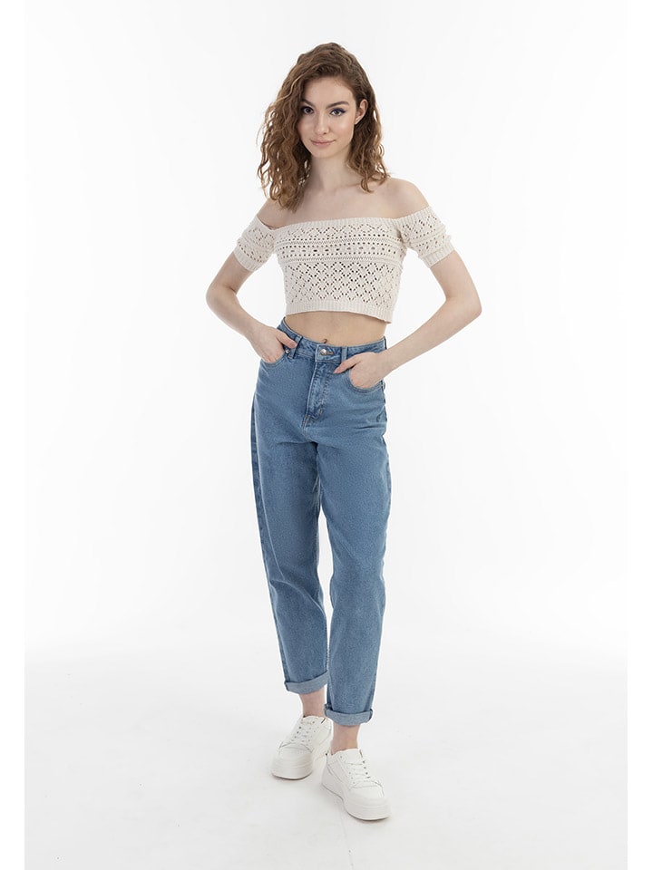 Bluse in Creme