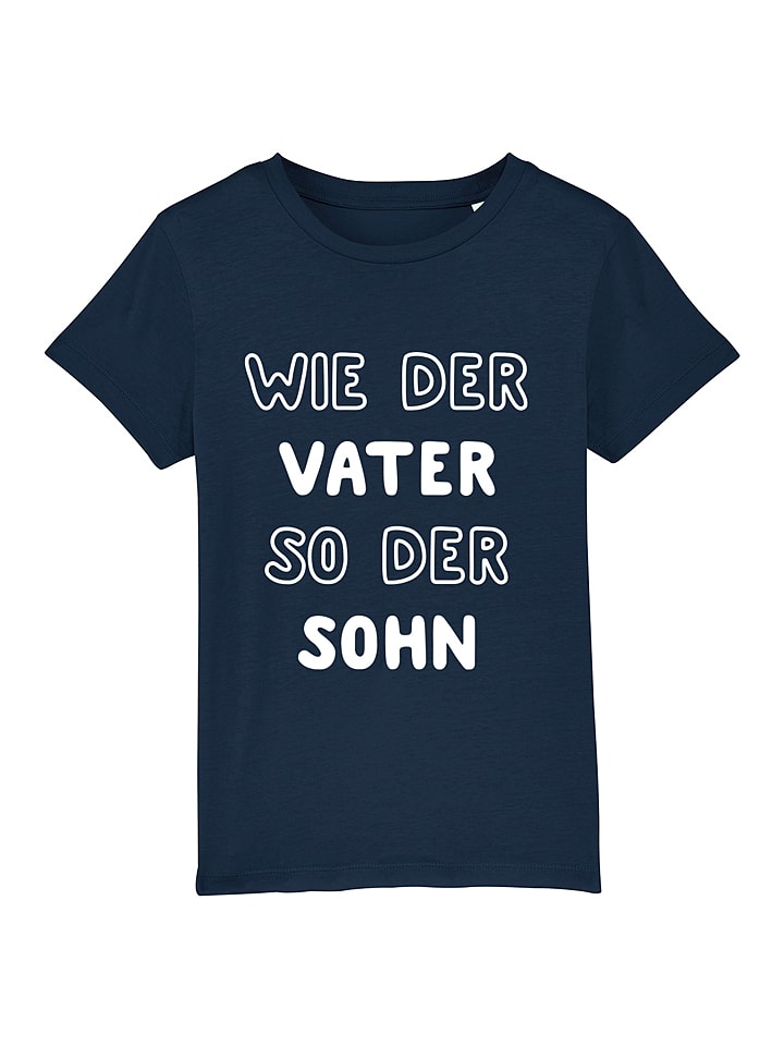 Shirt "Wie der Vater" donkerblauw