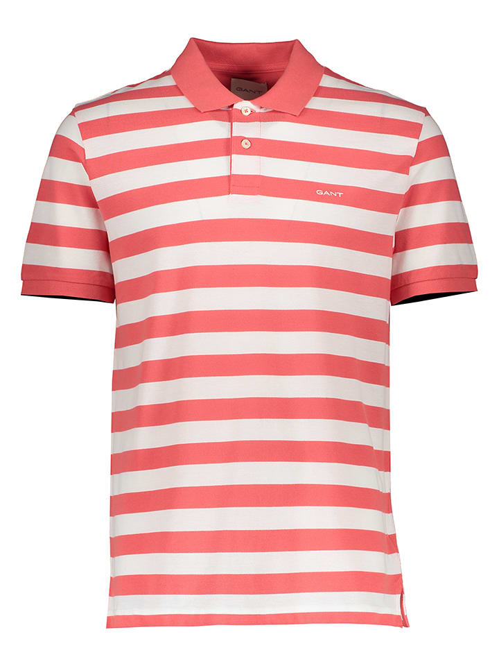 Gant Poloshirt koraalrood wit goedkoop kopen limango