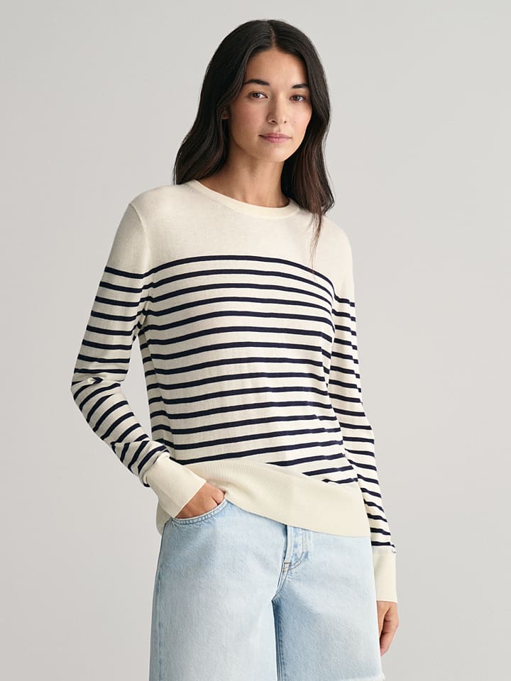 Gant Trui creme zwart goedkoop kopen limango
