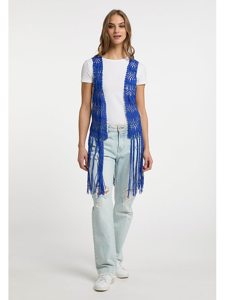 Strickweste in Blau