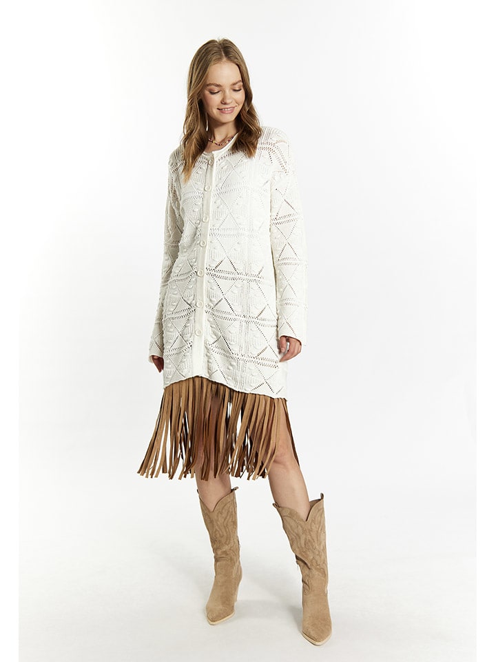 Longcardigan in Weiß