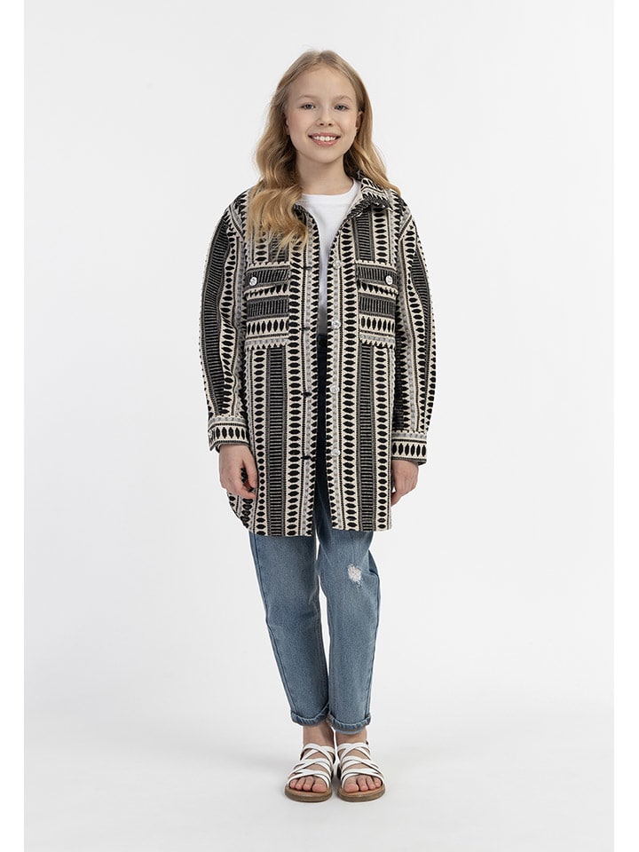 Hemdjacke in Schwarz/ Creme