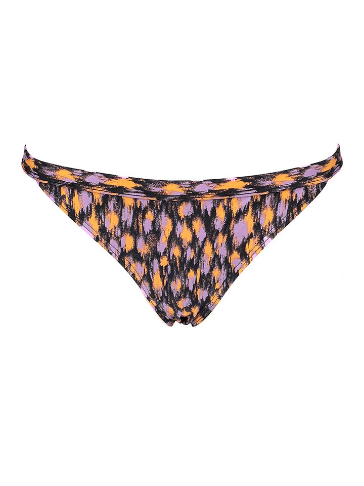 Bikini-Hose in Schwarz/ Orange/ Flieder