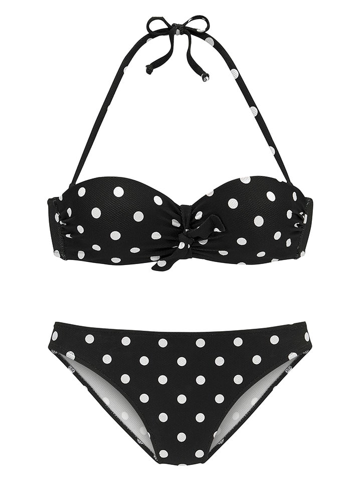 Biustonosz bikini w kolorze czarnym