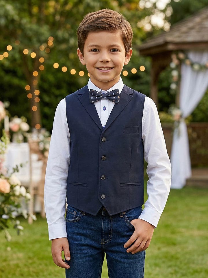 Kamizelka - Slim fit - w kolorze granatowym