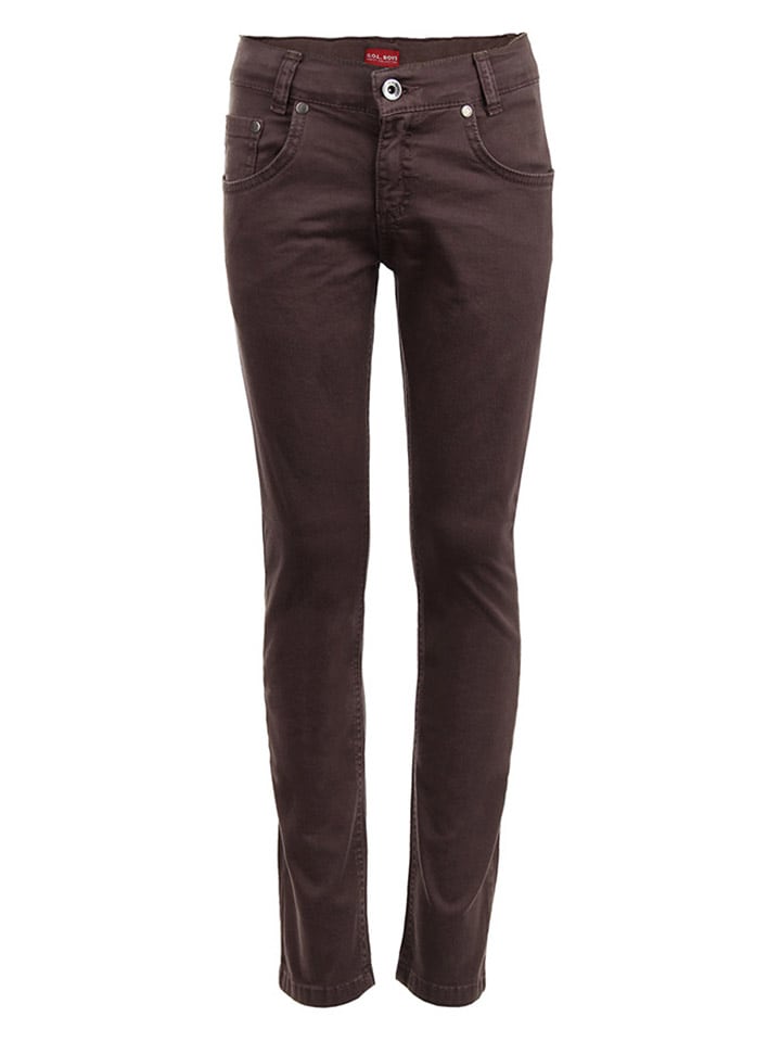Dżinsy - Slim fit - w kolorze brązowym