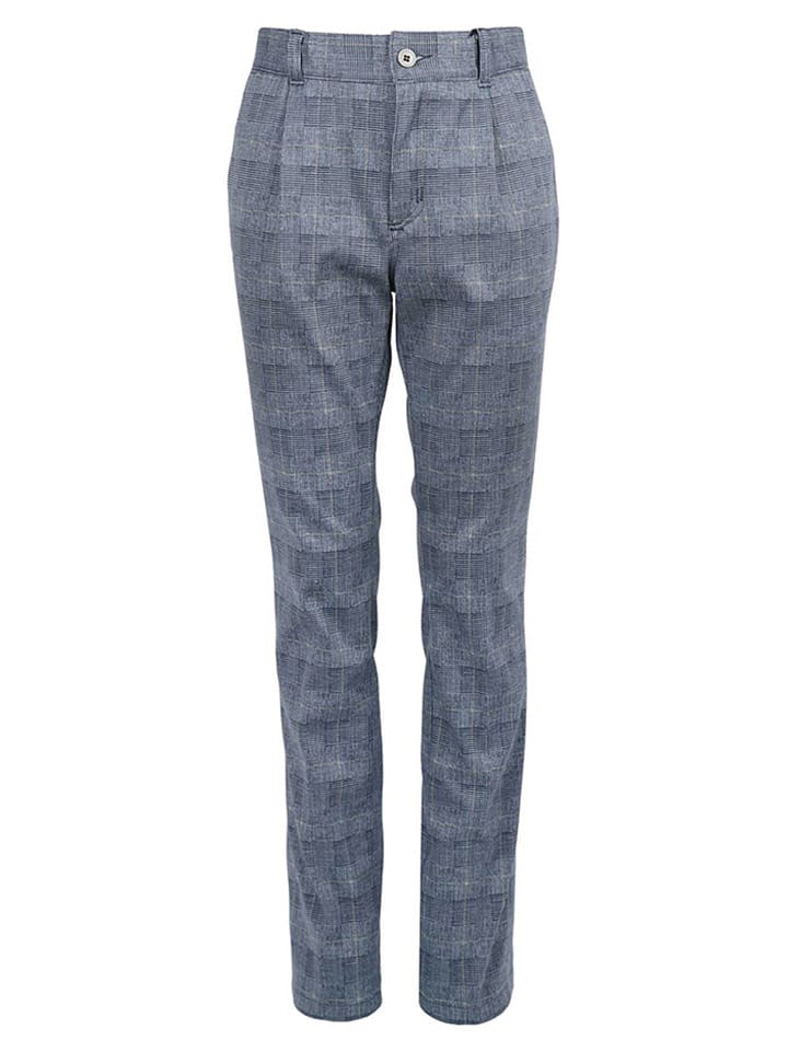 Stoffhose in Grau/ Blau