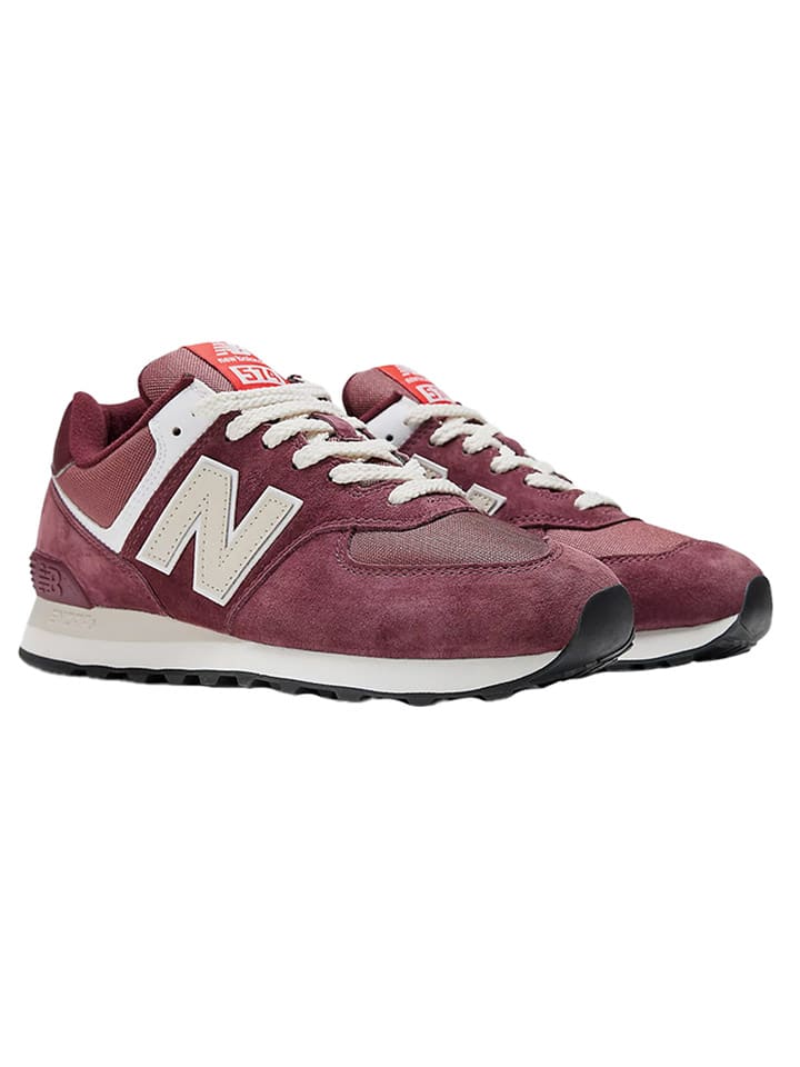 New Balance Leren sneakers 574 rood goedkoop kopen limango