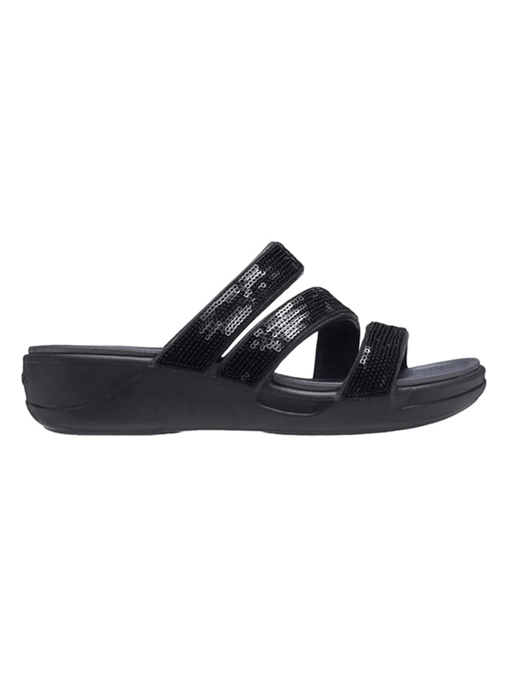 Crocs Pantoletten Boca Sequin Strappy in Schwarz gunstig kaufen limango
