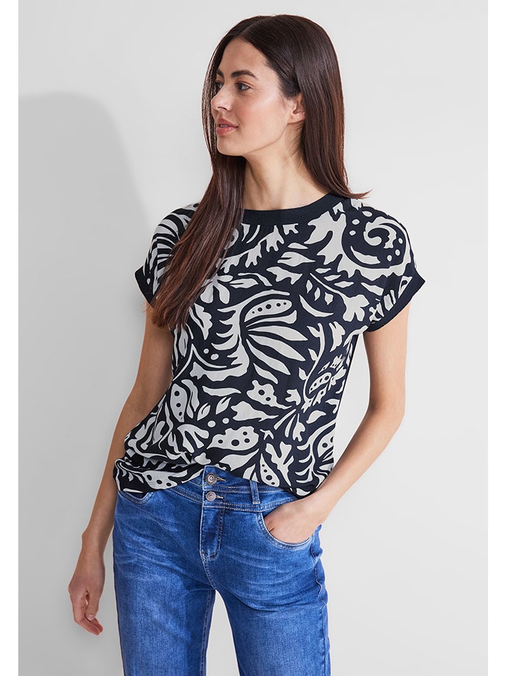 Shirt in Schwarz/ Weiß
