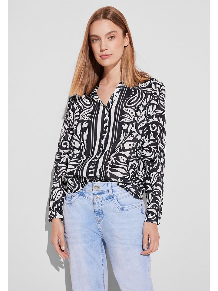 Bluse in Schwarz/ Weiß