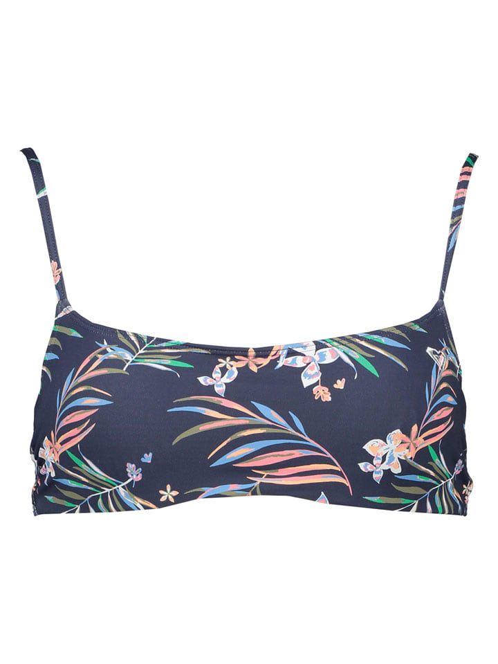 Biustonosz bikini w kolorze niebieskim ze wzorem