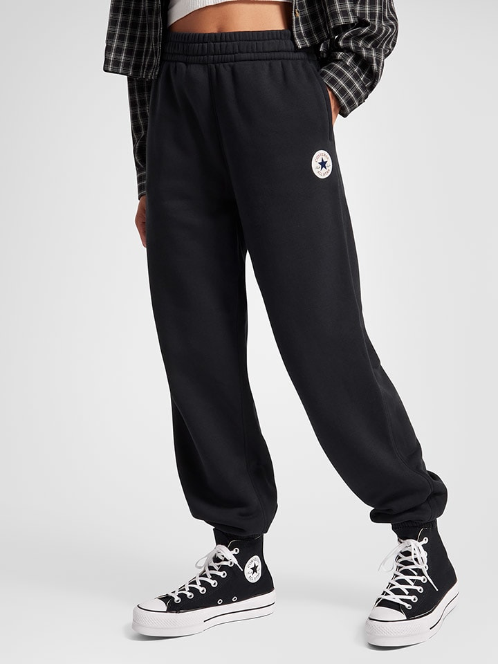 Black converse joggers mens discount