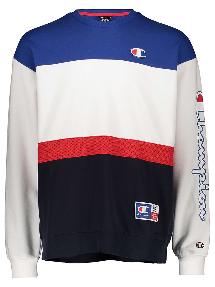 Champion Sweatshirt blauw wit donkerblauw goedkoop kopen limango