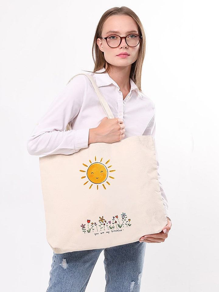 Shopper crème - (B)47 x (H)36 x (D)8 cm