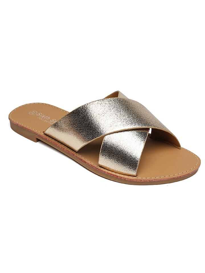 Slippers goudkleurig
