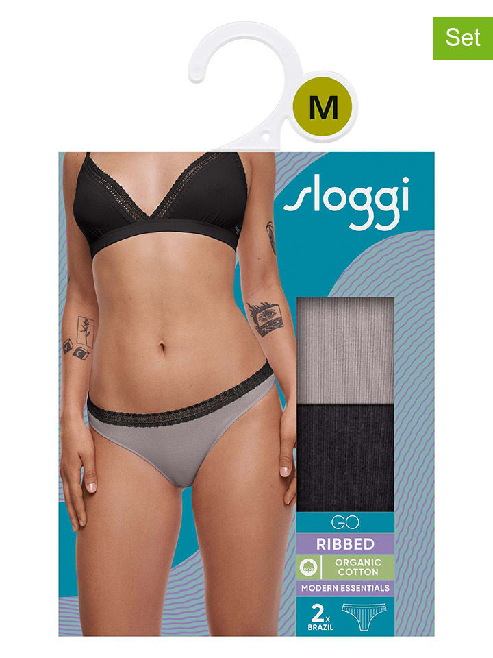 Sloggi 24/7 Lace - 9er Pack Midi - Slip - Schwarz Weiß
