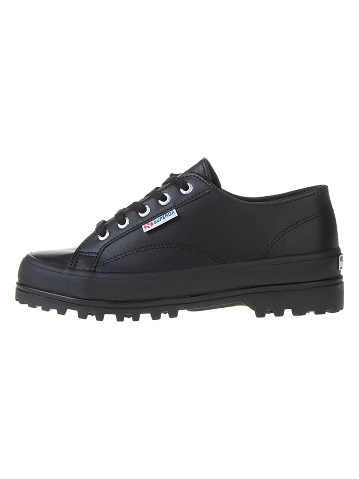 Superga Leder Sneakers Alpina in Schwarz gunstig kaufen limango