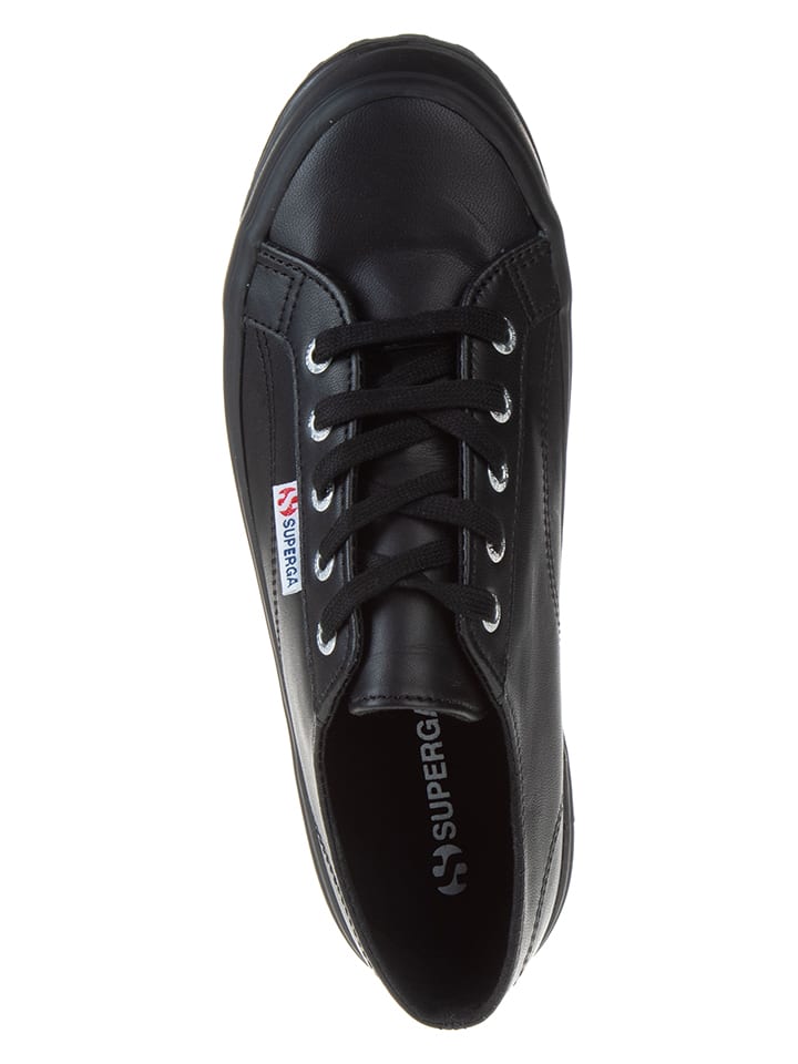 Superga Leder Sneakers Alpina in Schwarz gunstig kaufen limango