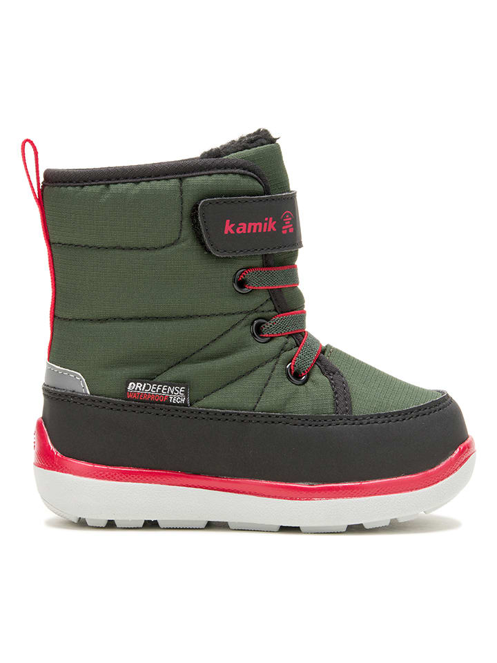 Botki zimowe "Luget" w kolorze khaki