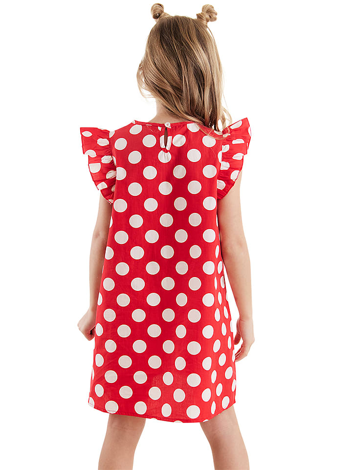 Denokids Jurk Polka Dot Kitty rood goedkoop kopen limango