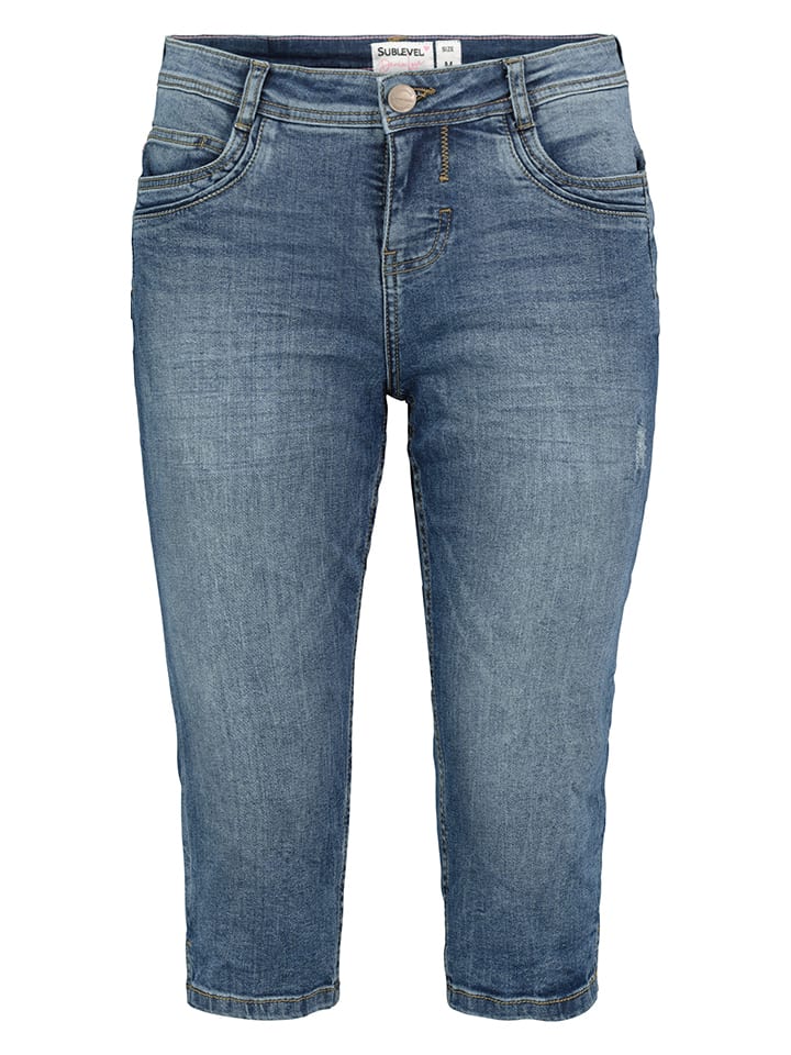 Jeans-Caprihose - Skinny fit - in Hellblau
