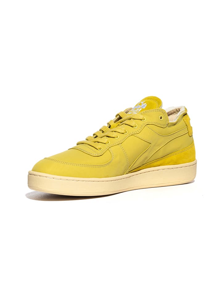 Diadora Leren sneakers geel goedkoop kopen limango