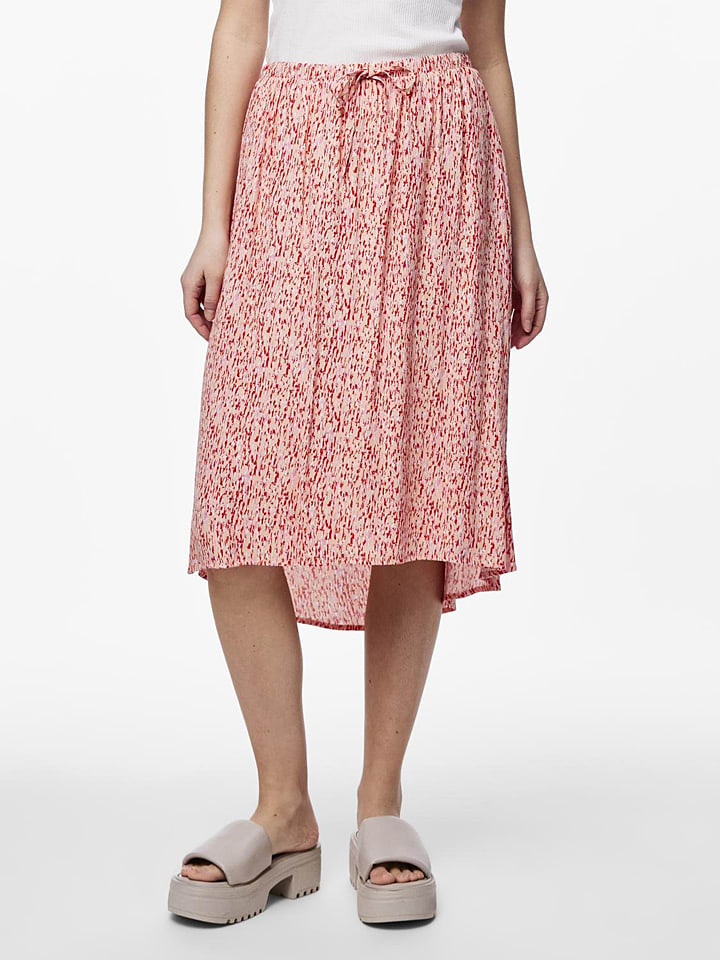 Pieces Rok beige rood goedkoop kopen limango