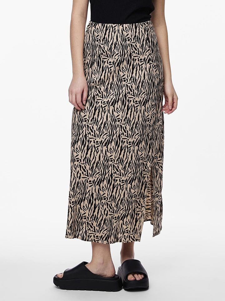 Pieces Rok beige zwart goedkoop kopen limango