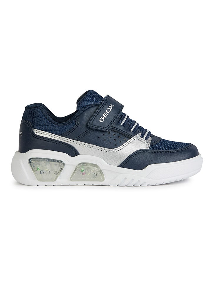 Geox Sneakers Lights Illuminus donkerblauw goedkoop kopen limango