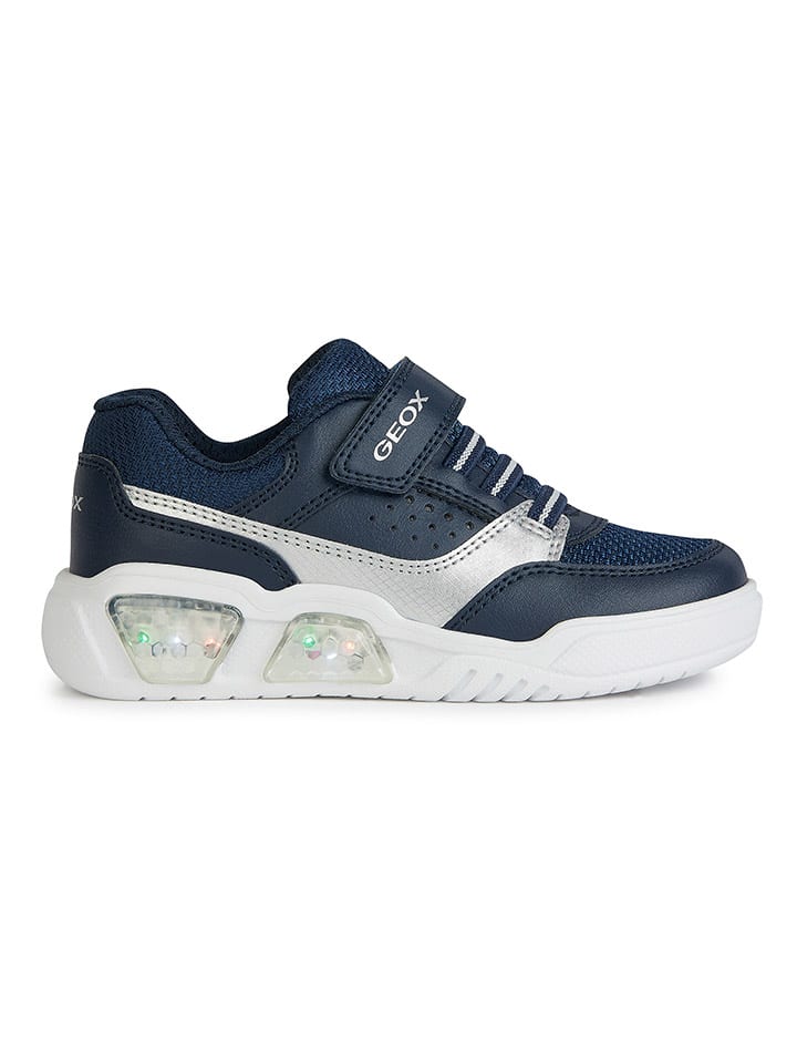 Geox Sneakers Lights Illuminus donkerblauw goedkoop kopen limango