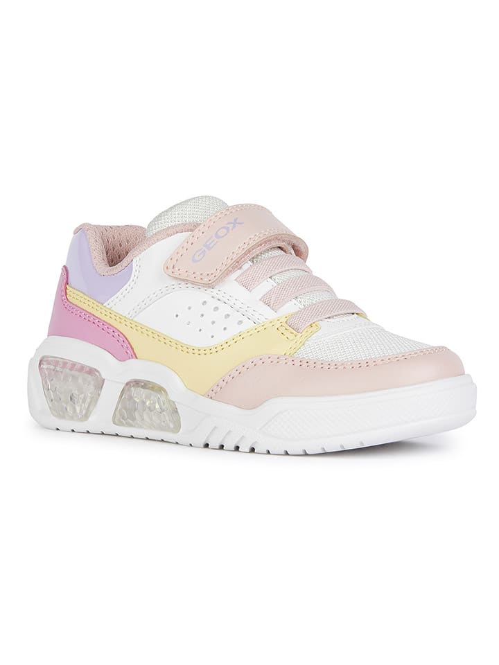 Geox Sneakers Lights Illuminus lichtroze meerkleurig goedkoop kopen limango