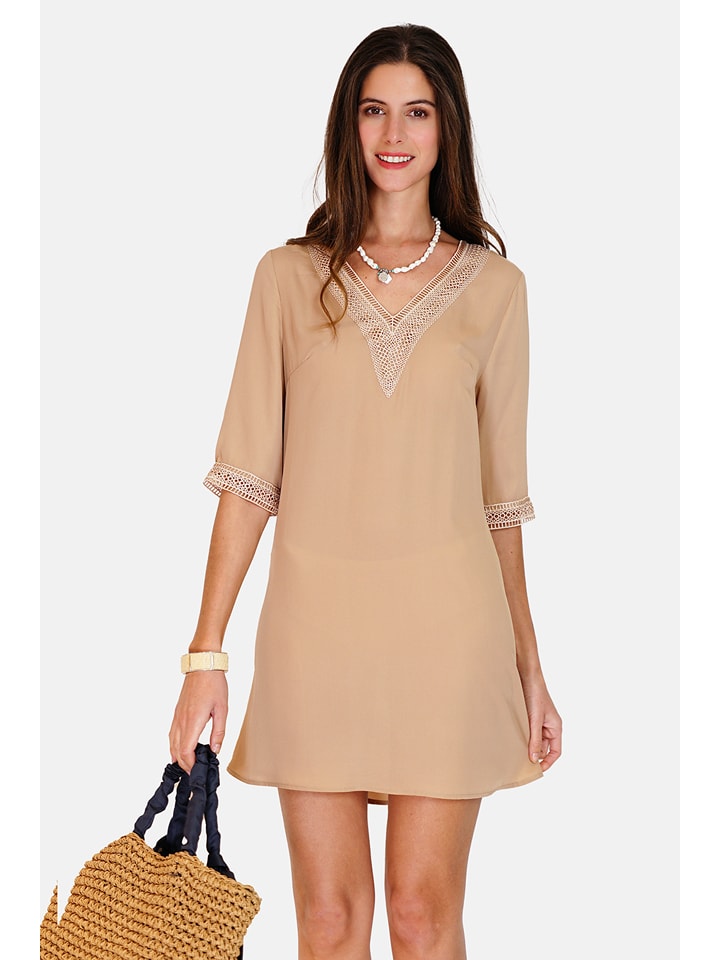 Kleid in Beige