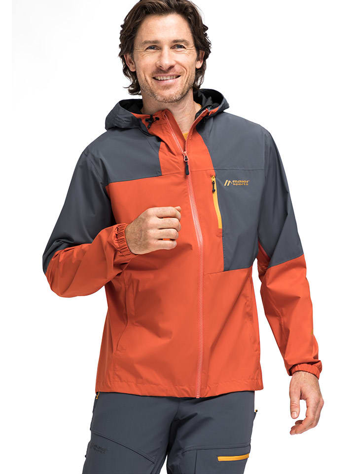 Funktionsjacke "Rosvik" in Rot/ Grau