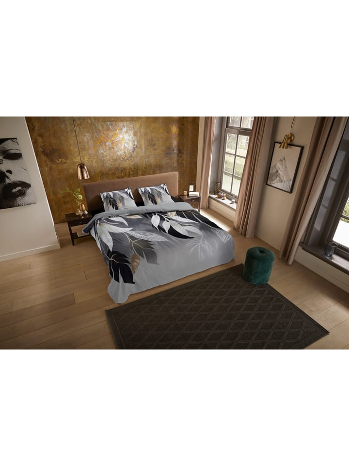 Microvezel beddengoedset "Ross" lichtgrijs